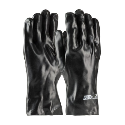 ProCoat Premium PVC Dipped Glove w/Interlock Liner & Smooth Finish - 12" Length - Black - 1/DZ - 330-PIP58-8030