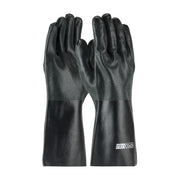 ProCoat Premium PVC Dipped Glove w/Interlock Liner & Rough S&y Finish - 14" Length - Black - 1/DZ - 330-PIP58-8140DD