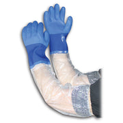 XtraTuff Oil Resistant PVC Glove w/Seamless Liner & Rough Coating - 25" Extended Sleeve - Blue - 6/DZ - 58-8657