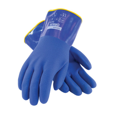 XtraTuff Cold Resistant PVC Glove w/Detachable Acrylic Liner & S&y Coating - Insulated Waterproof - Blue - 1/DZ - 58-8658DL