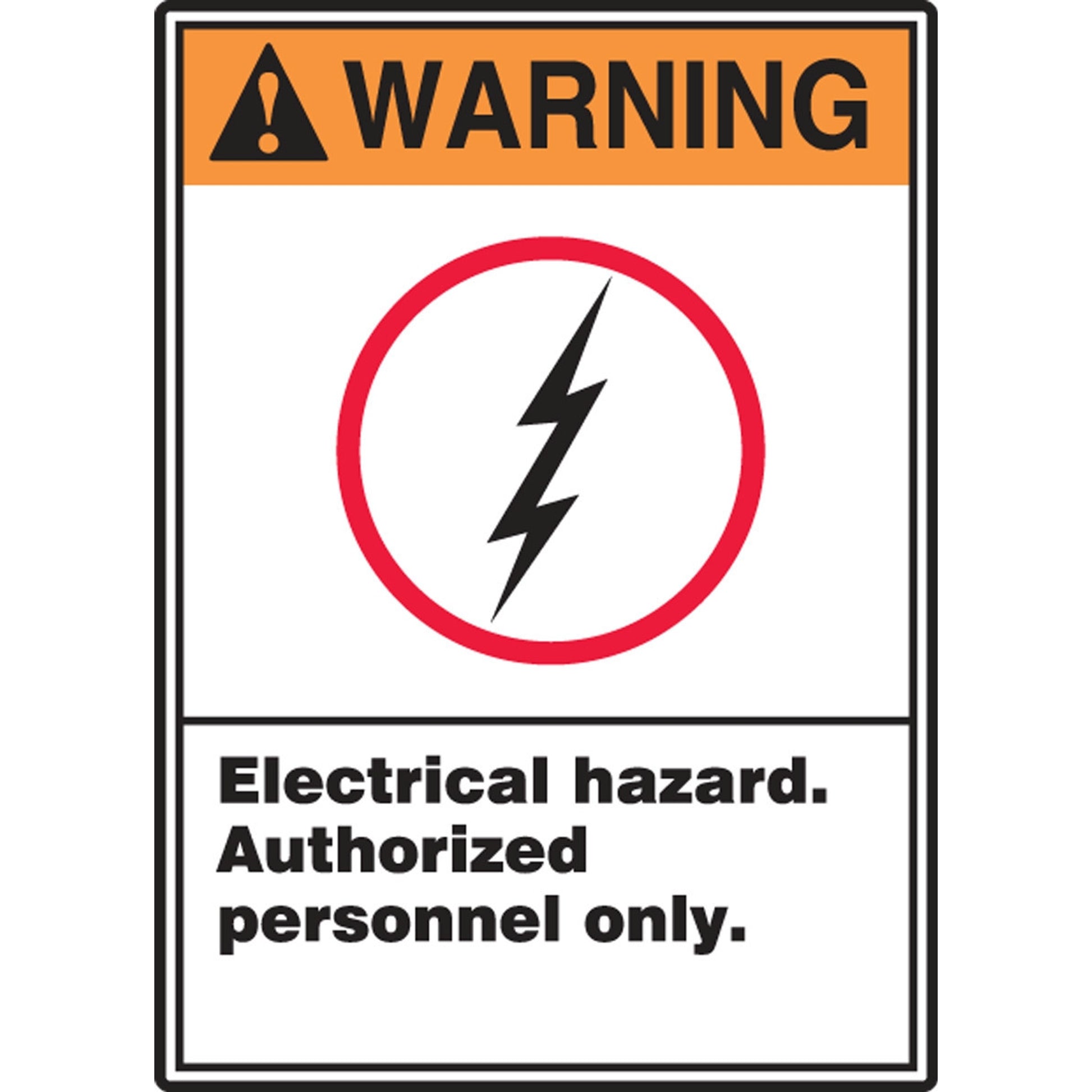 ANSI Warning Safety Label: Electrical Hazard - Authorized Personnel Only 5" x 3 1/2" / - LELC335VSP