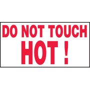Safety Label: Do Not Touch - Hot! 4" x 8" Adhesive Vinyl 5/Pack - LEQM514VSP