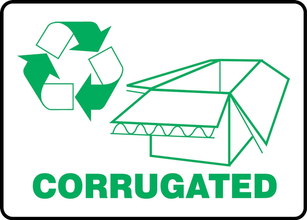 Safety Label: Corrugated 3 1/2" x 5" Adhesive Dura Vinyl 1/Each - LRCY502XVE