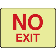 Safety Sign: No Exit 5" x 7" Aluminum 1/Each - MADC518VA