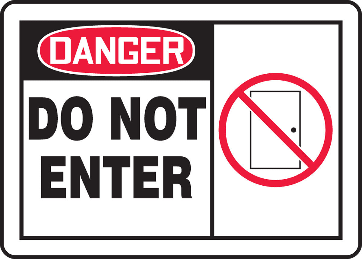 OSHA Danger Safety Sign: Do Not Enter 7" x 10" Aluminum 1/Each - MADM062VA
