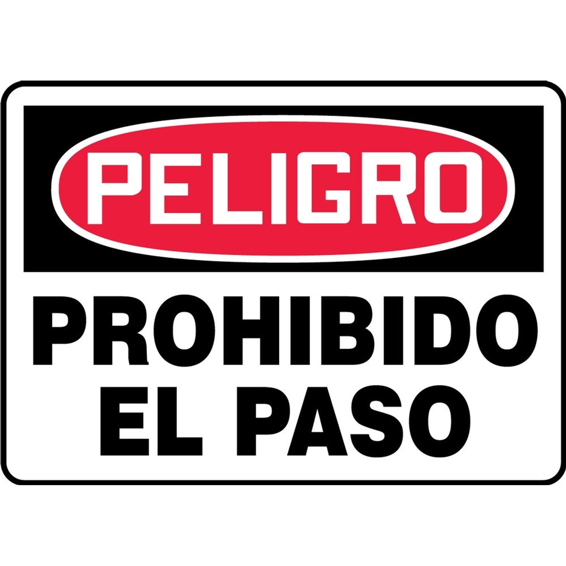 OSHA Danger Safety Sign: No Trespassing 10" x 14" Adhesive Vinyl / - MADM076VS