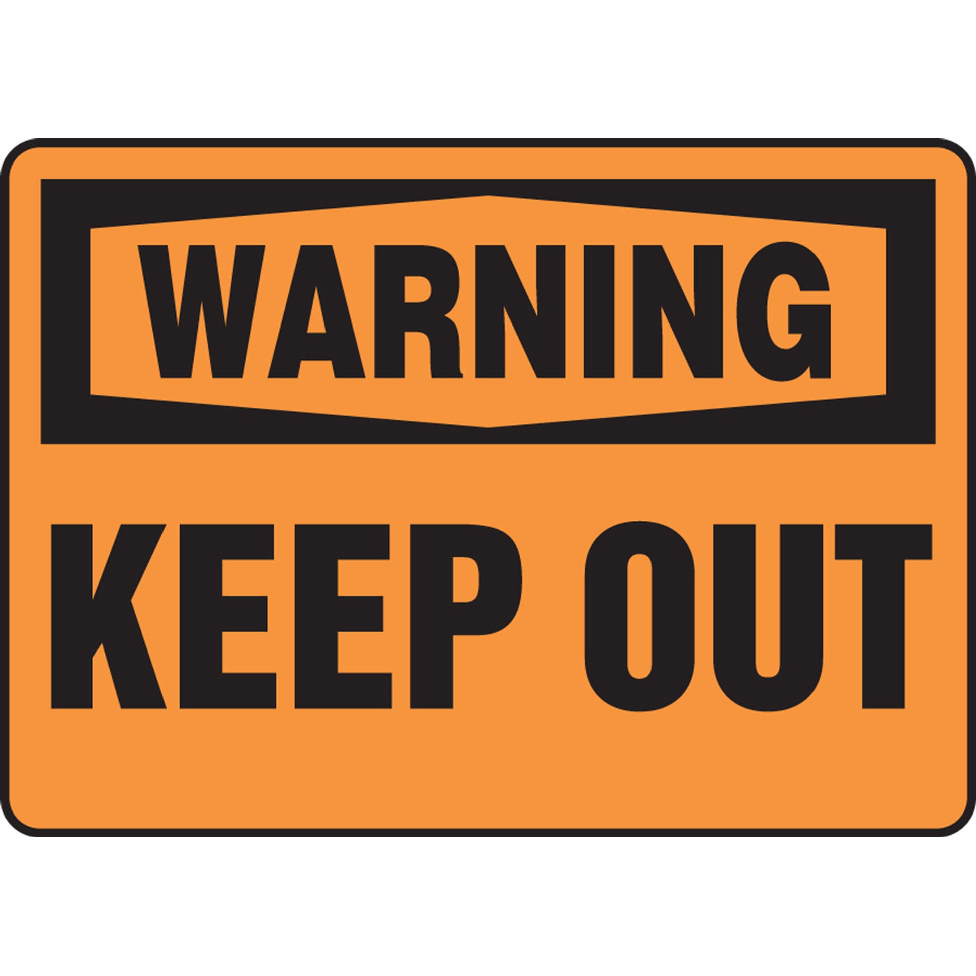OSHA Warning Safety Sign: Keep Out 10" x 14" Aluma-Lite 1/Each - MADM305XL