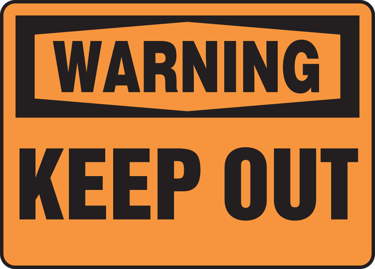 OSHA Warning Safety Sign: Keep Out 10" x 14" Aluma-Lite 1/Each - MADM305XL