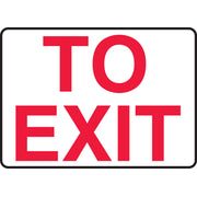 Safety Sign: To Exit 7" x 10" Aluminum / - MADM402VA