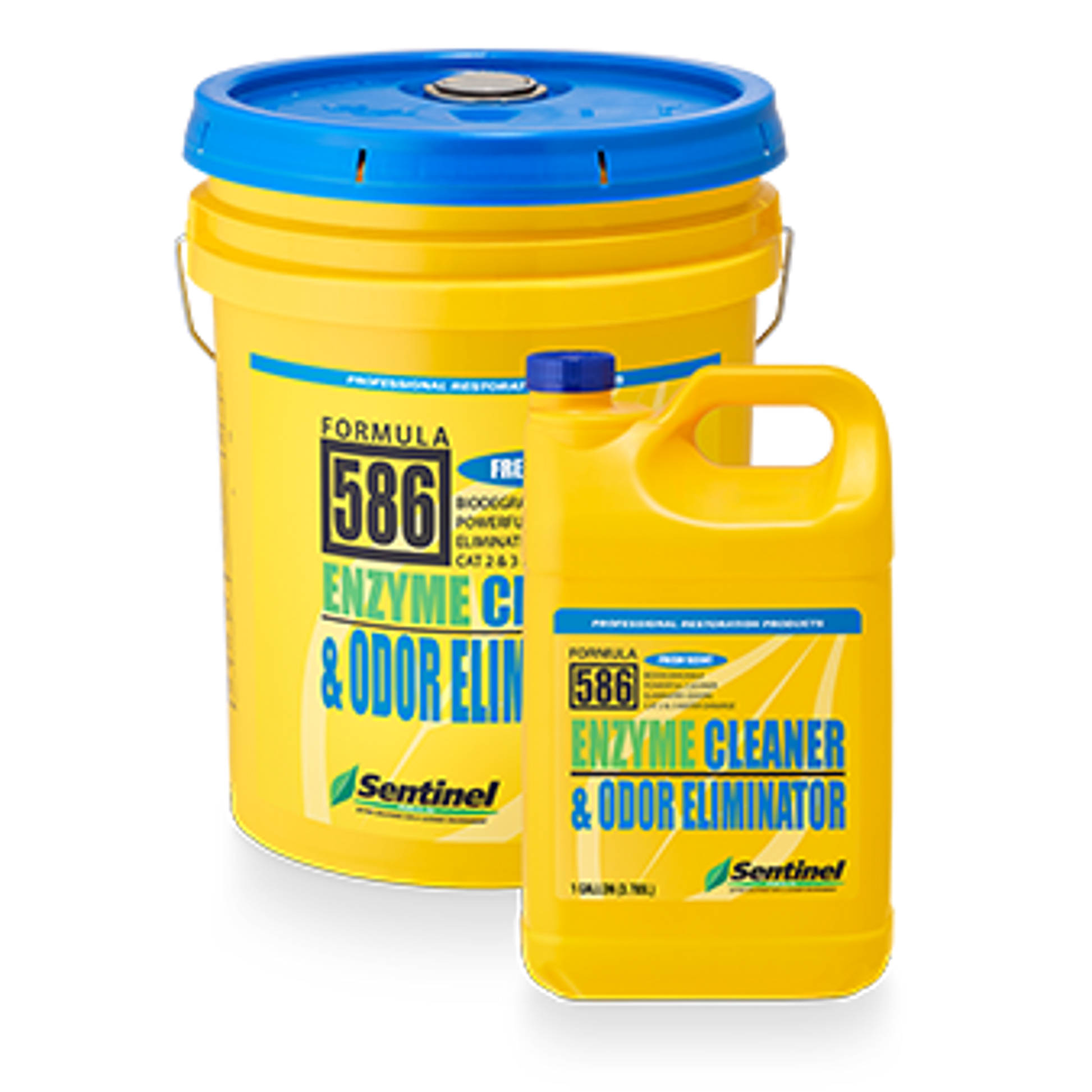 Sentinel 586 Fresh Scent Enzyme Cleaner & Odor Eliminator - 5 Gallon Pail - 586/05