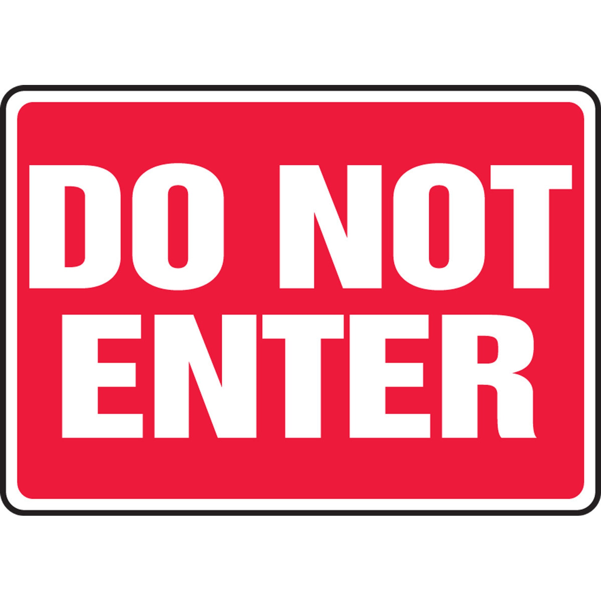 Safety Sign: Do Not Enter 7" x 10" Adhesive Vinyl / - MADM992VS