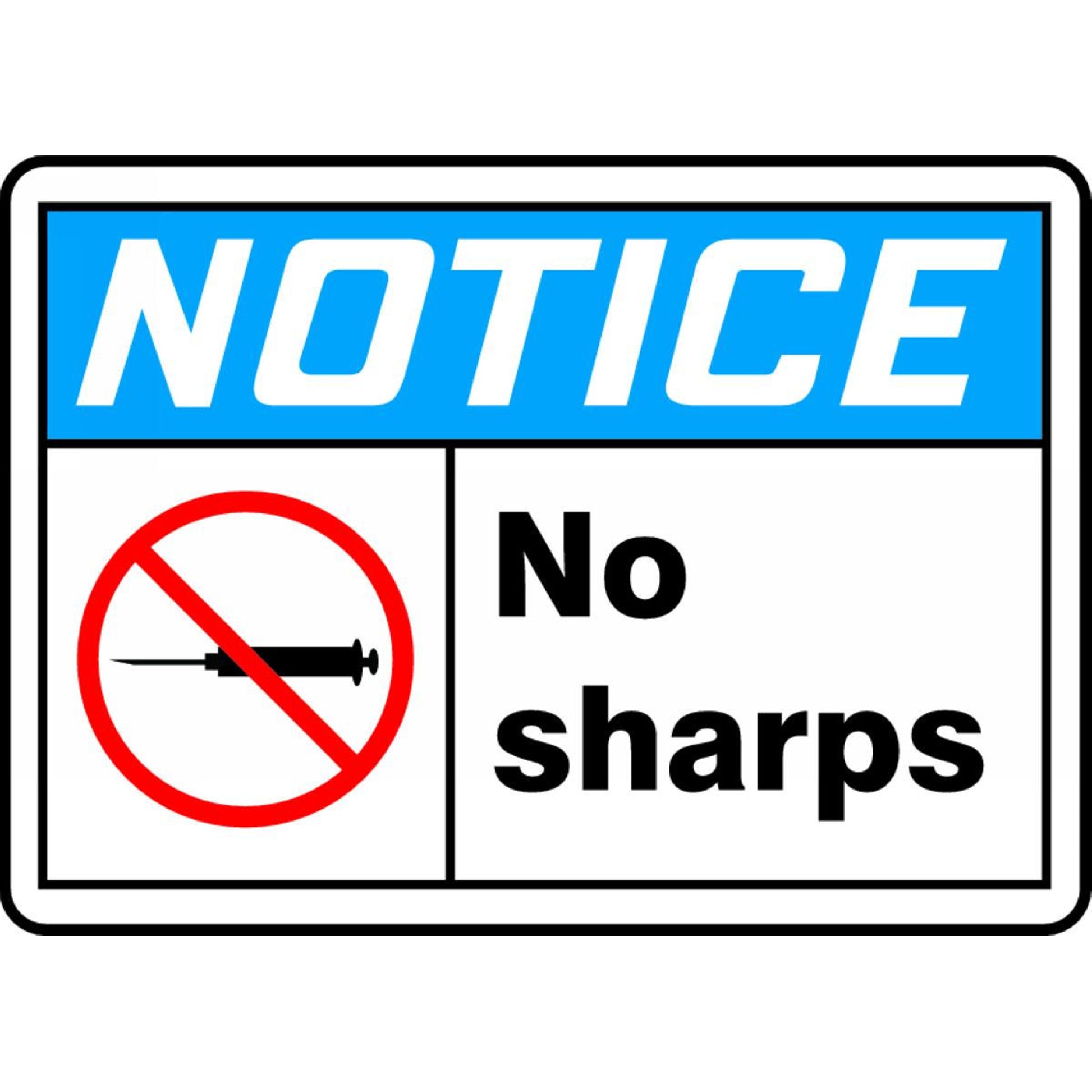 OSHA Notice Safety:No Sharps 10" x 14" Accu-Shield 1/Each - MBHZ803XP