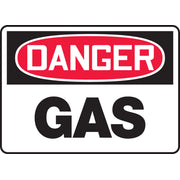 OSHA Danger Safety Sign: Gas 7" x 10" Plastic 1/Each - MCHL089VP