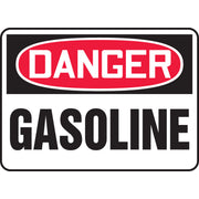 OSHA Danger Safety Sign: Gasoline 7" x 10" Adhesive Vinyl / - MCHL241VS