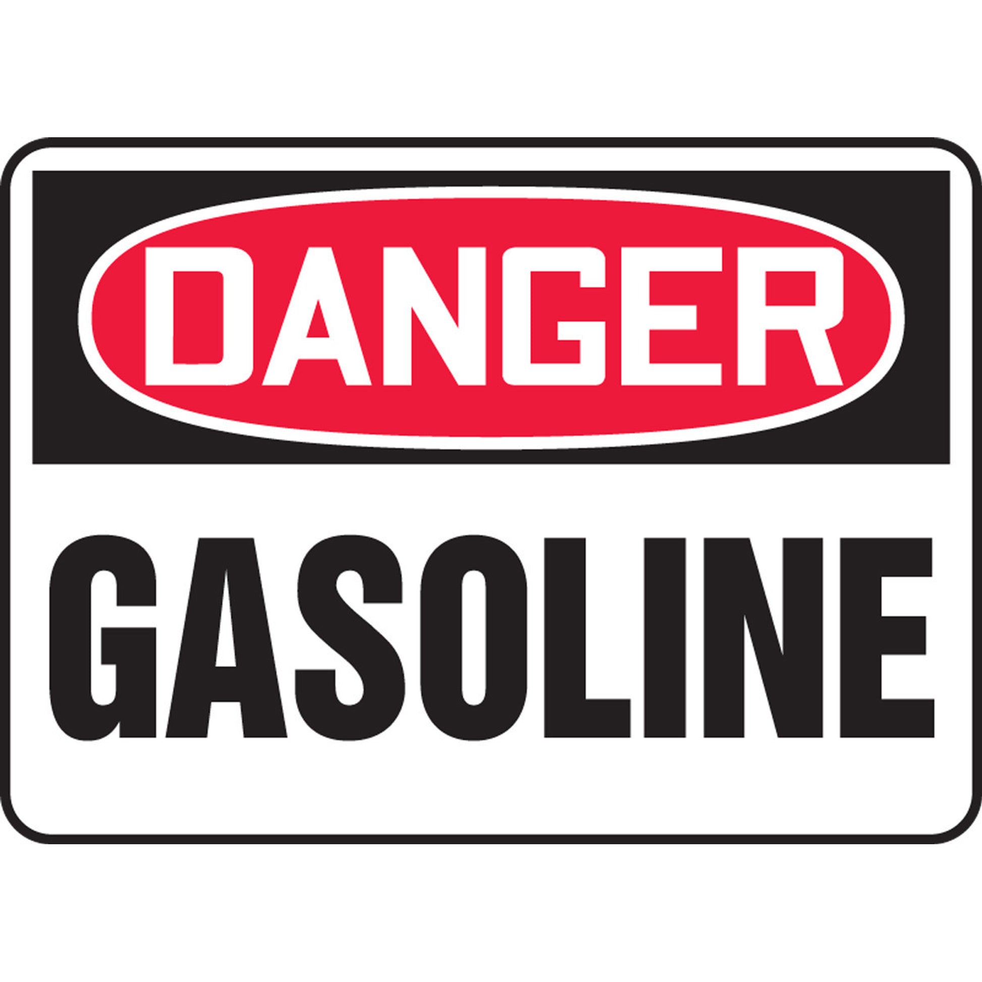 OSHA Danger Safety Sign: Gasoline 7" x 10" Adhesive Vinyl / - MCHL241VS