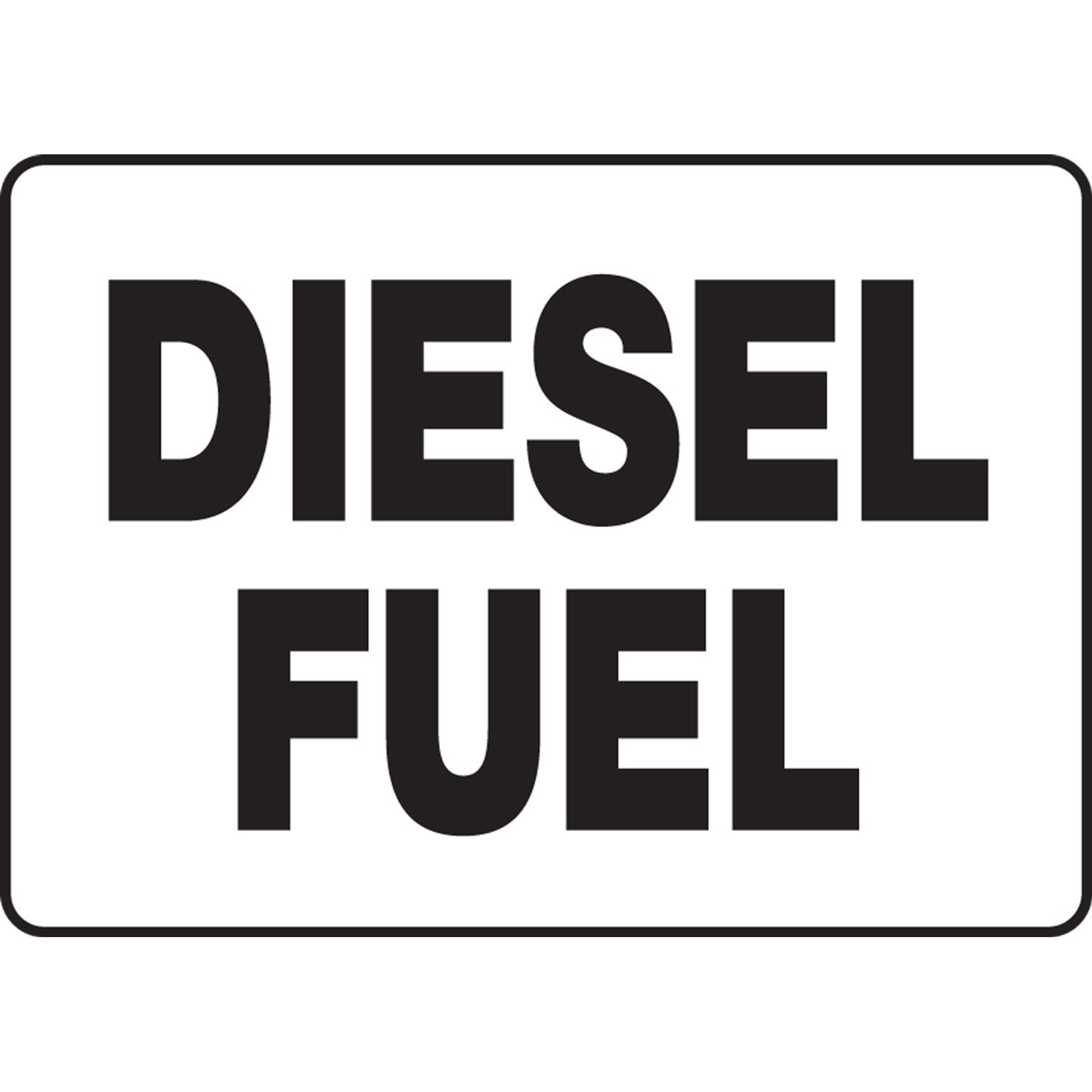 Safety Sign: Diesel Fuel 10" x 14" Adhesive Vinyl 1/Each - MCHL518VS
