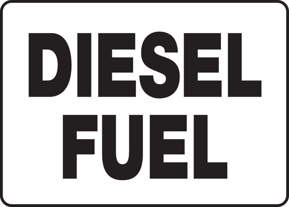 Safety Sign: Diesel Fuel 10" x 14" Adhesive Vinyl 1/Each - MCHL518VS