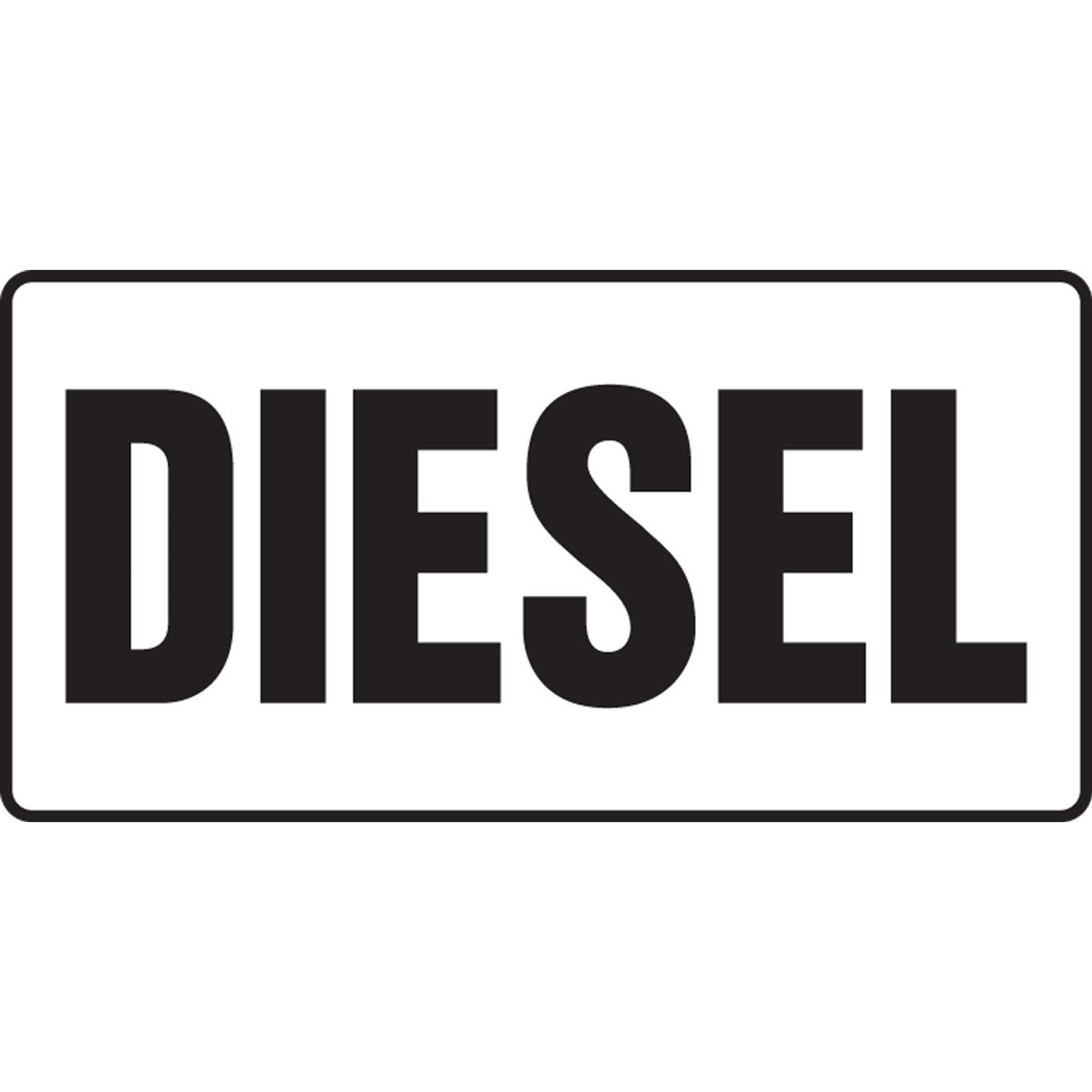 Safety Sign: Diesel 6" x 12" Adhesive Vinyl / - MCHL540VS