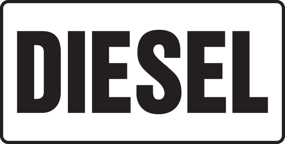 Safety Sign: Diesel 6" x 12" Adhesive Vinyl / - MCHL540VS