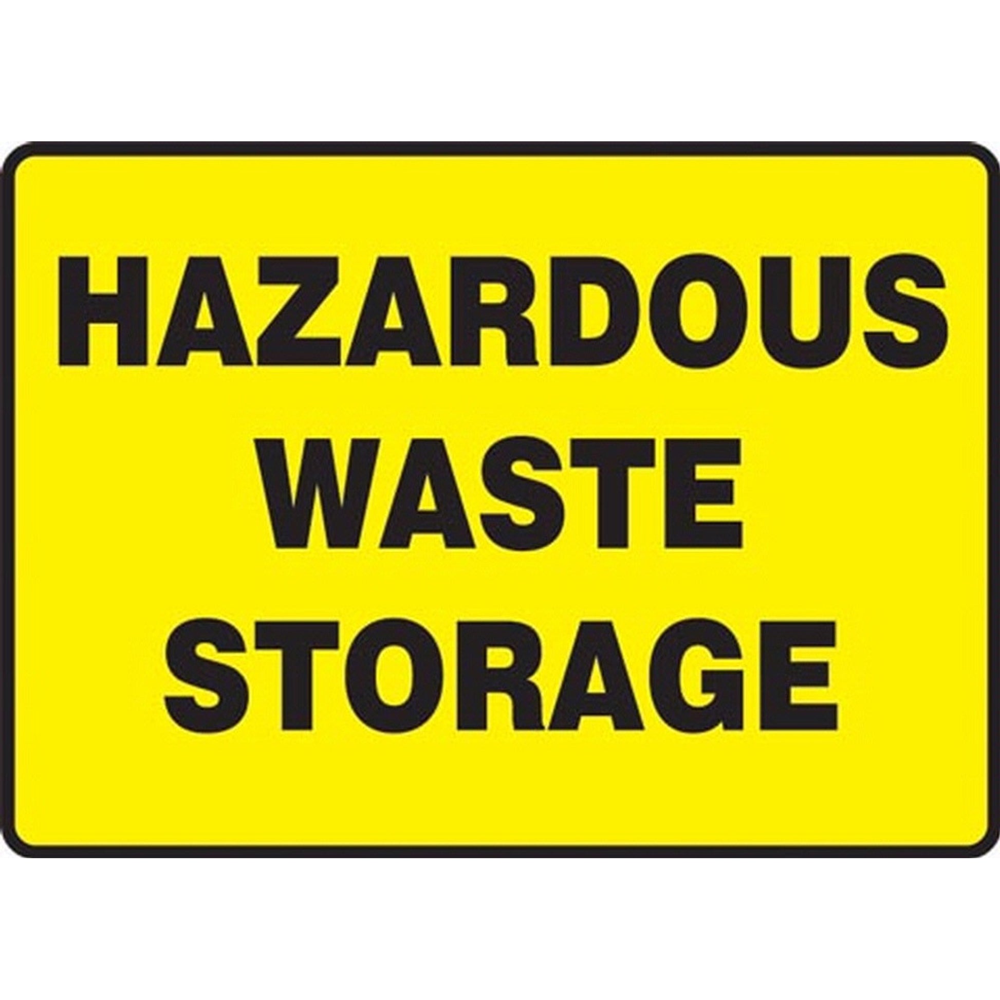 Safety Sign: Hazardous Waste Storage 10" x 14" Adhesive Dura-Vinyl 1/Each - MCHL568XV