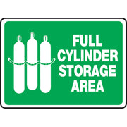 Safety Sign: Full Cylinder Storage Area 10" x 14" Plastic 1/Each - MCPG515VP