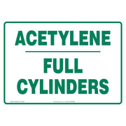 Safety Sign: Acetylene - Full Cylinders 10" x 14" Aluma-Lite 1/Each - MCPG532XL