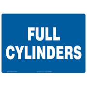Safety Sign: Full Cylinders 7" x 10" Plastic / - MCPG600VP