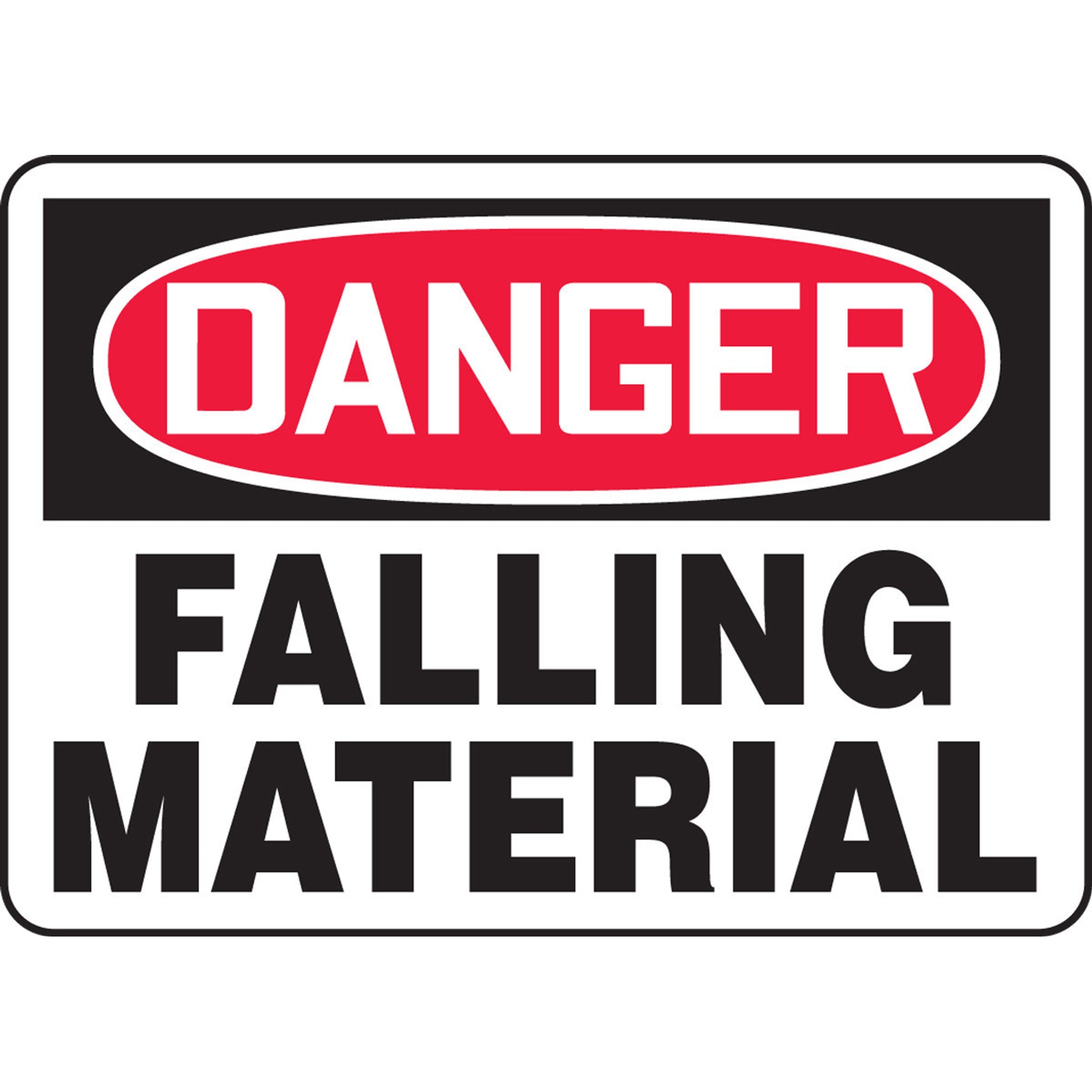 OSHA Danger Safety Sign: Falling Material 10" x 14" Aluminum / - MCRT008VA