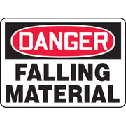 OSHA Danger Safety Sign: Falling Material 10" x 14" Plastic / - MCRT008VP