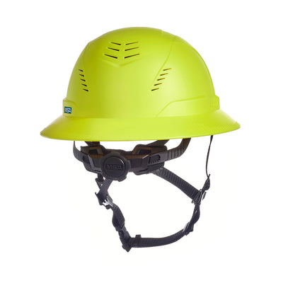 MSA V-Gard H2 Full Brim - Type II Class C Safety Helmet - Vented - Hi-Viz Yellow - 10250590