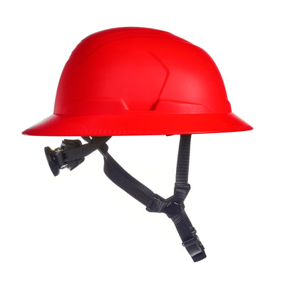 MSA V-Gard H2 Full Brim - Type II Class E Safety Helmet - Non-Vented - Red - 10250599