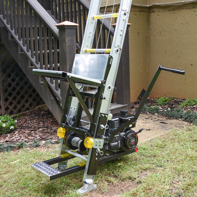 Tie Down TranzPorter TP250 Ladder Hoist, Lifan Gas Engine, 28 ft Aluminum Track - 60040