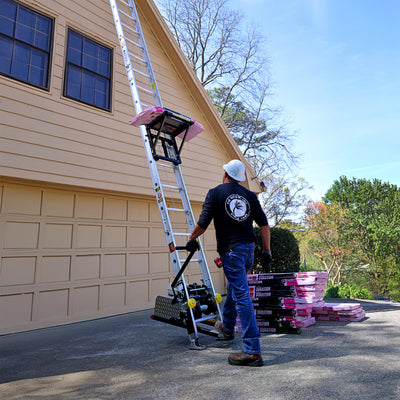 Tie Down TranzPorter TP250 Ladder Hoist, Lifan Gas Engine, 28 ft Aluminum Track - 60040