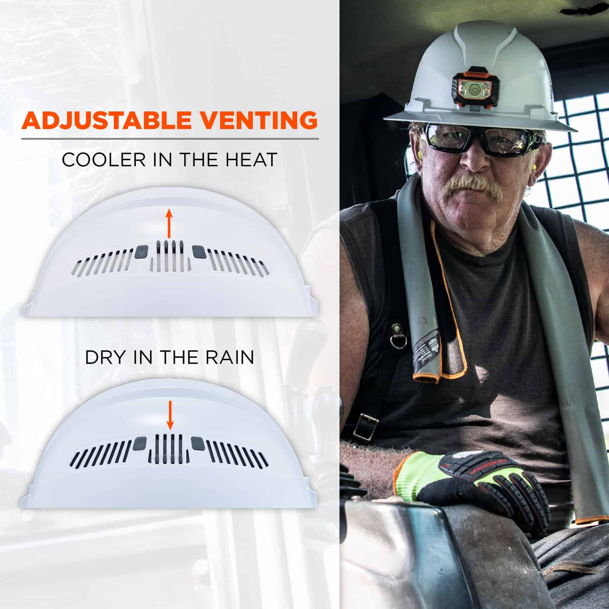 Ergodyne Skullerz 8973 Premium Full Brim Hard Hat with Adjustable Venting - Type 1, Class C