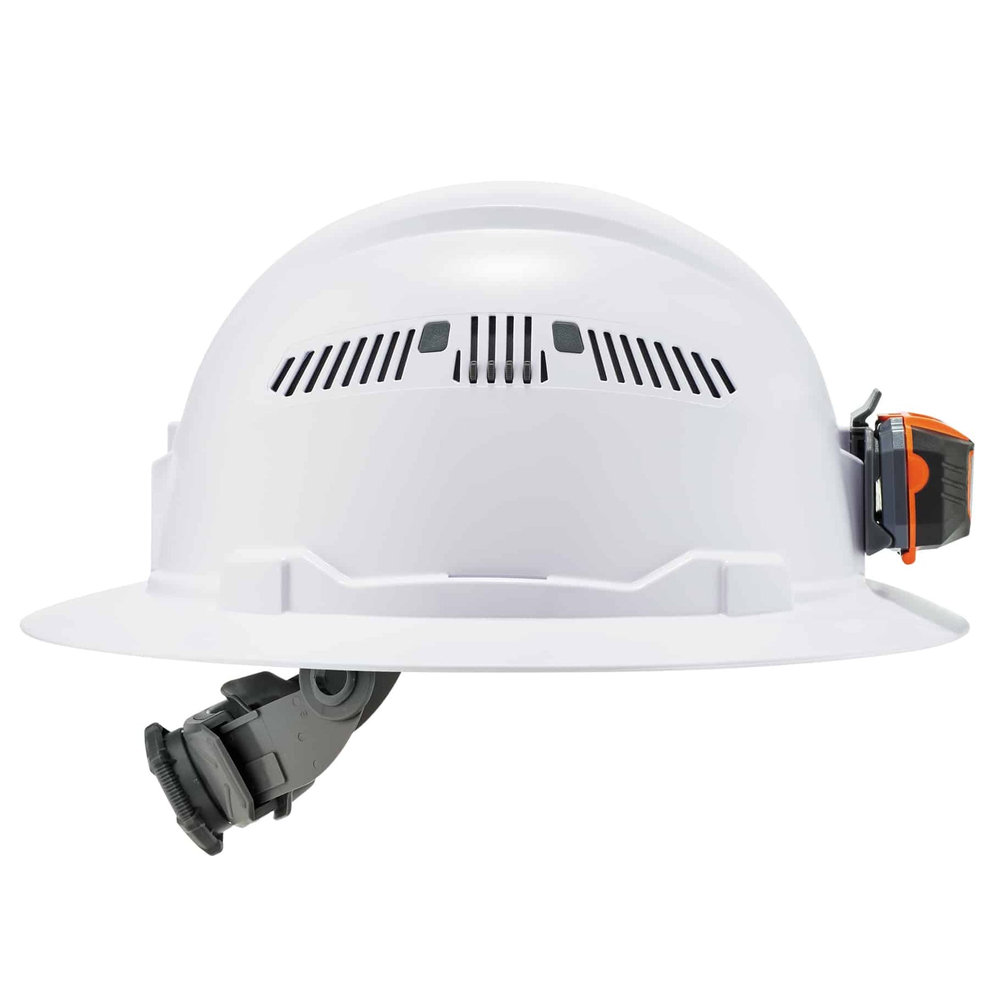 Ergodyne Skullerz 8973LED Premium Full Brim Hard Hat with LED Light and Adjustable Venting - Type 1, Class C