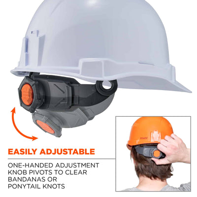 Ergodyne Skullerz 8973LED Premium Full Brim Hard Hat with LED Light and Adjustable Venting - Type 1, Class C