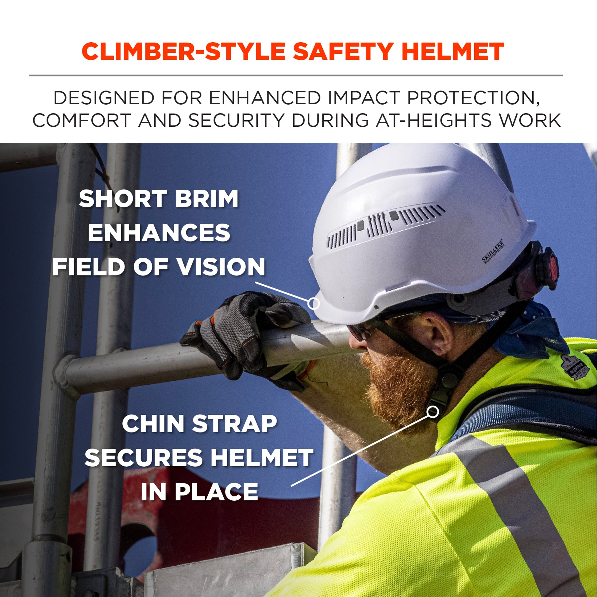 Ergodyne Skullerz 8975 Safety Helmet with Adjustable Venting - Type 1, Class C