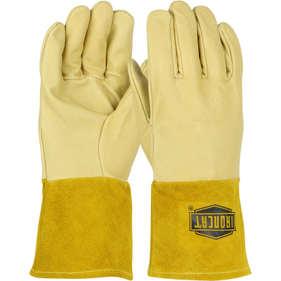 Ironcat Premium Top Grain Pigskin Leather MIG Welder's Glove w/Kevlar Stitching - Natural - 6/PR - 6021
