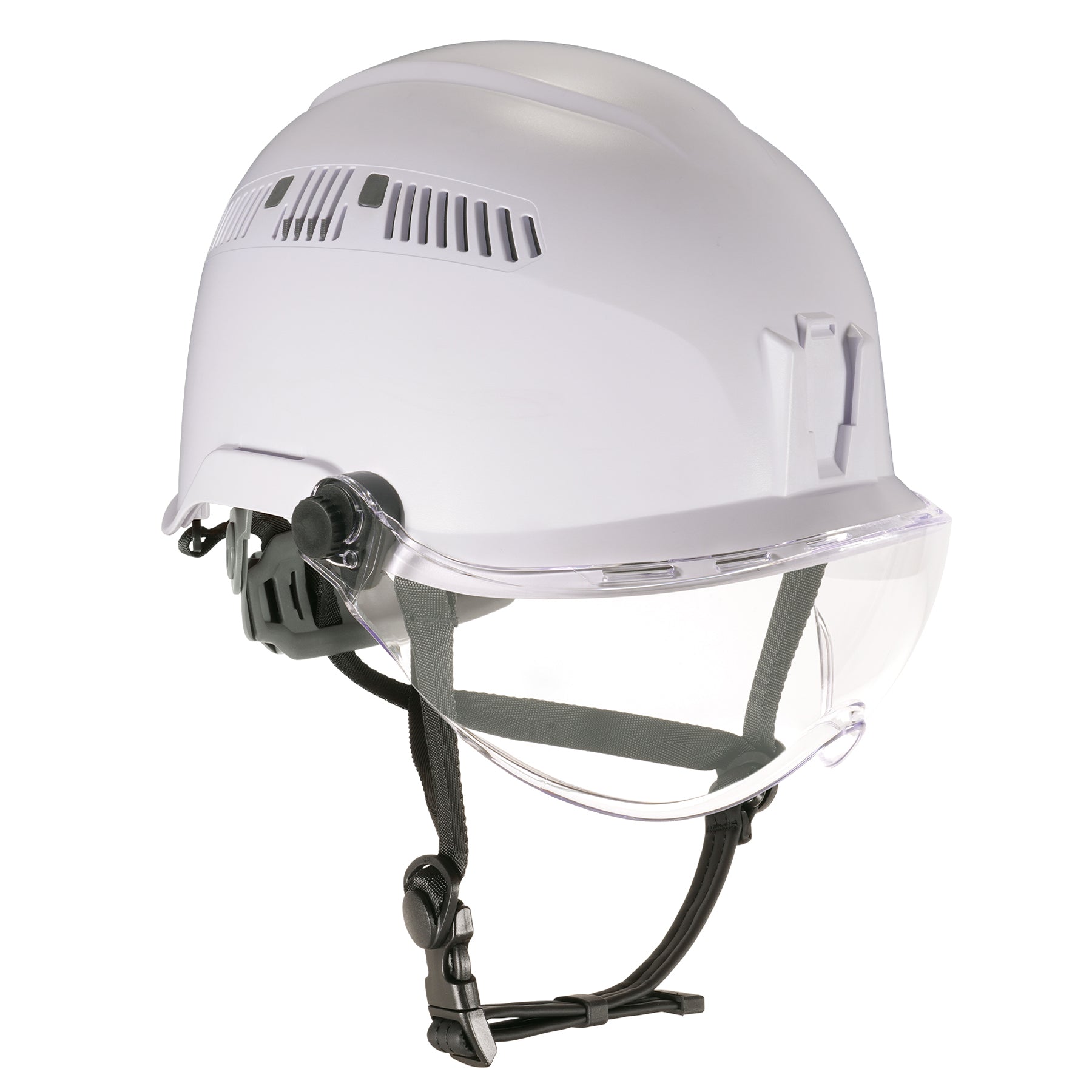 Ergodyne Skullerz 8975V Safety Helmet with Visor Kit and Adjustable Venting - Type 1, Class C - White