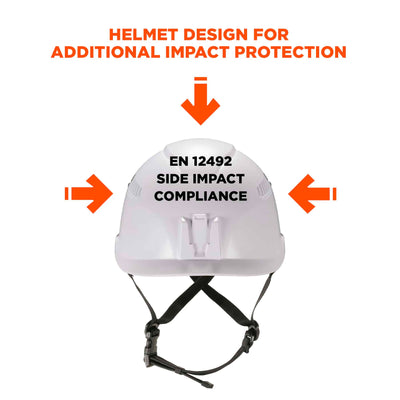Ergodyne Skullerz 8975V Safety Helmet with Visor Kit and Adjustable Venting - Type 1, Class C - White
