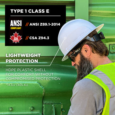Ergodyne Skullerz 8969 Lightweight Full Brim Hard Hat - Type 1, Class E