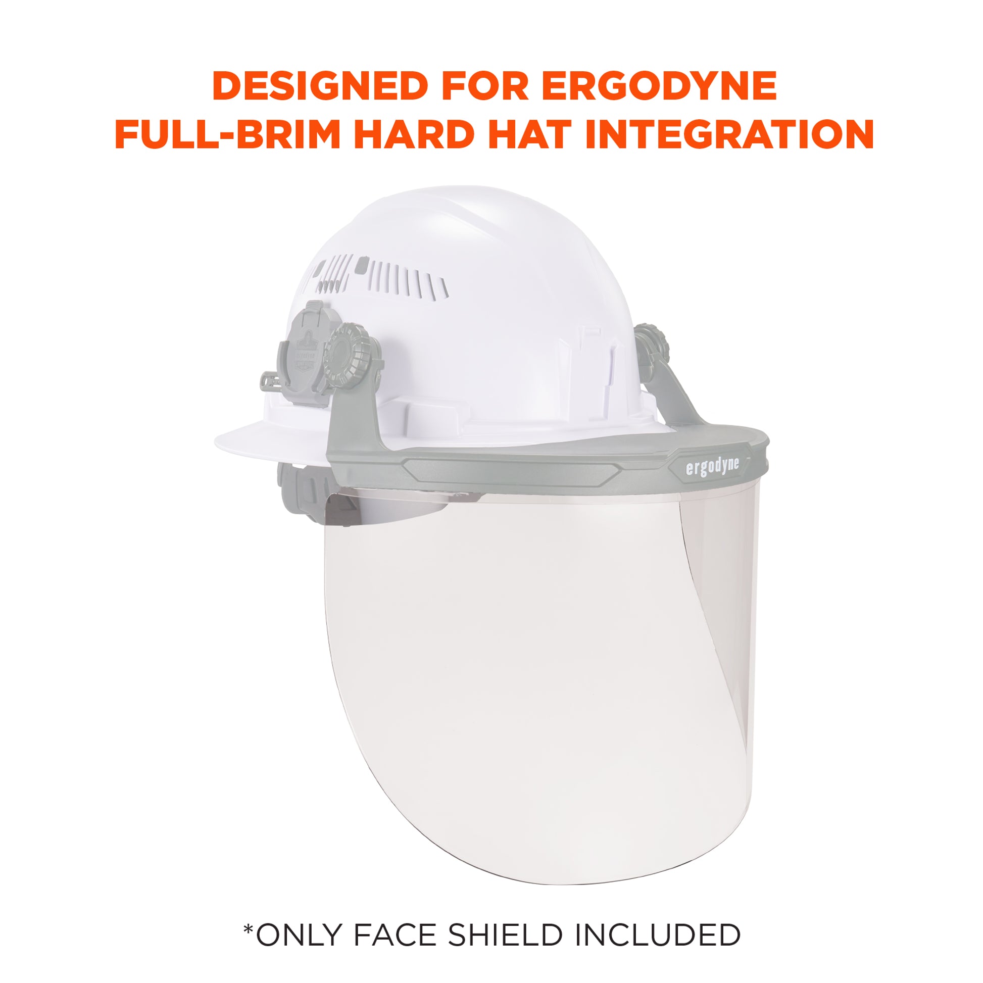 Ergodyne Skullerz 8998 Anti-Scratch & Anti-Fog Face Shield Replacement for Full Brim Hard Hat