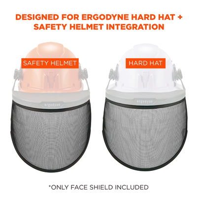 Ergodyne Skullerz 8999 Mesh Face Shield Replacement for Hard Hat & Safety Helmet