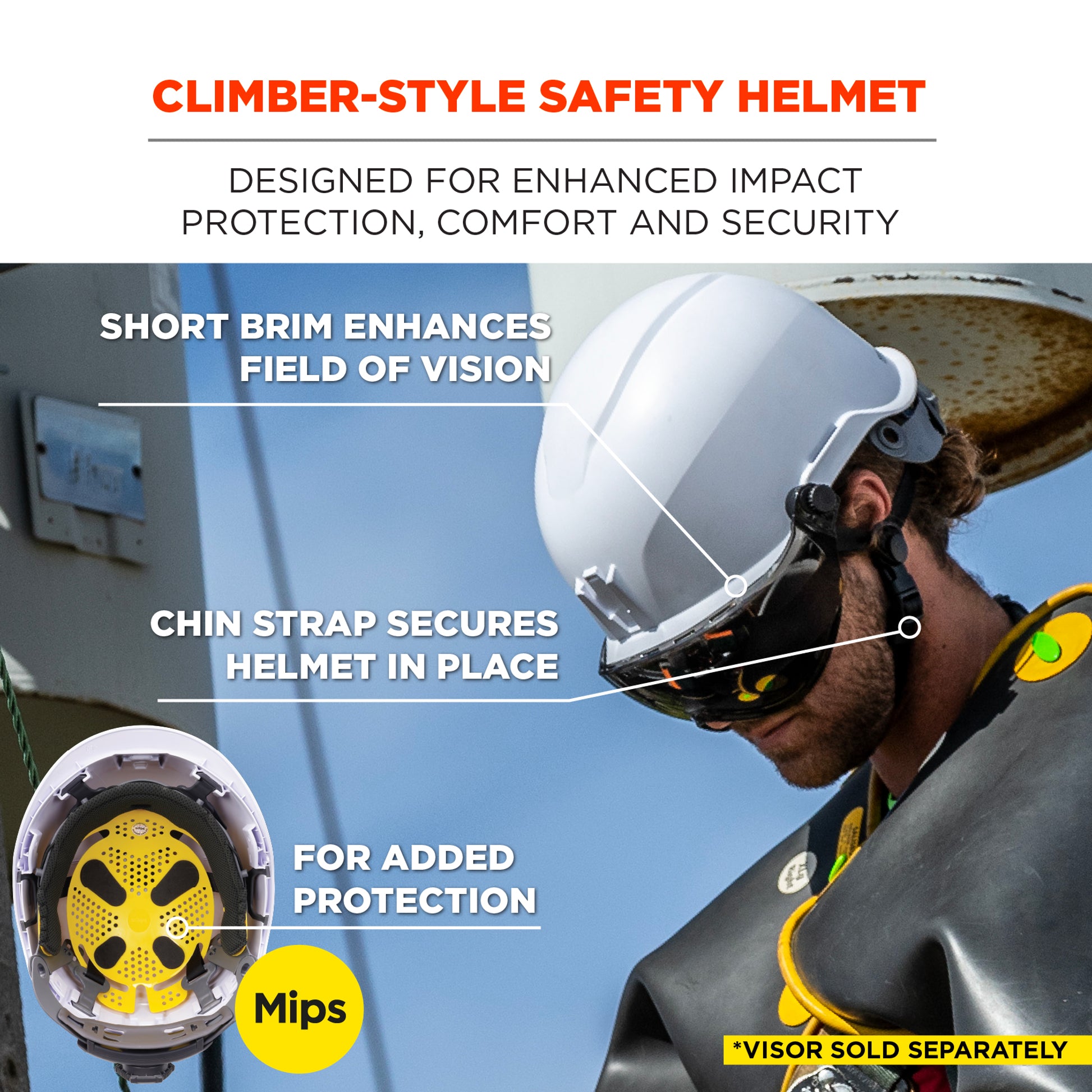 Ergodyne Skullerz 8974-MIPS Safety Helmet with MIPS Technology - Type 1, Class E