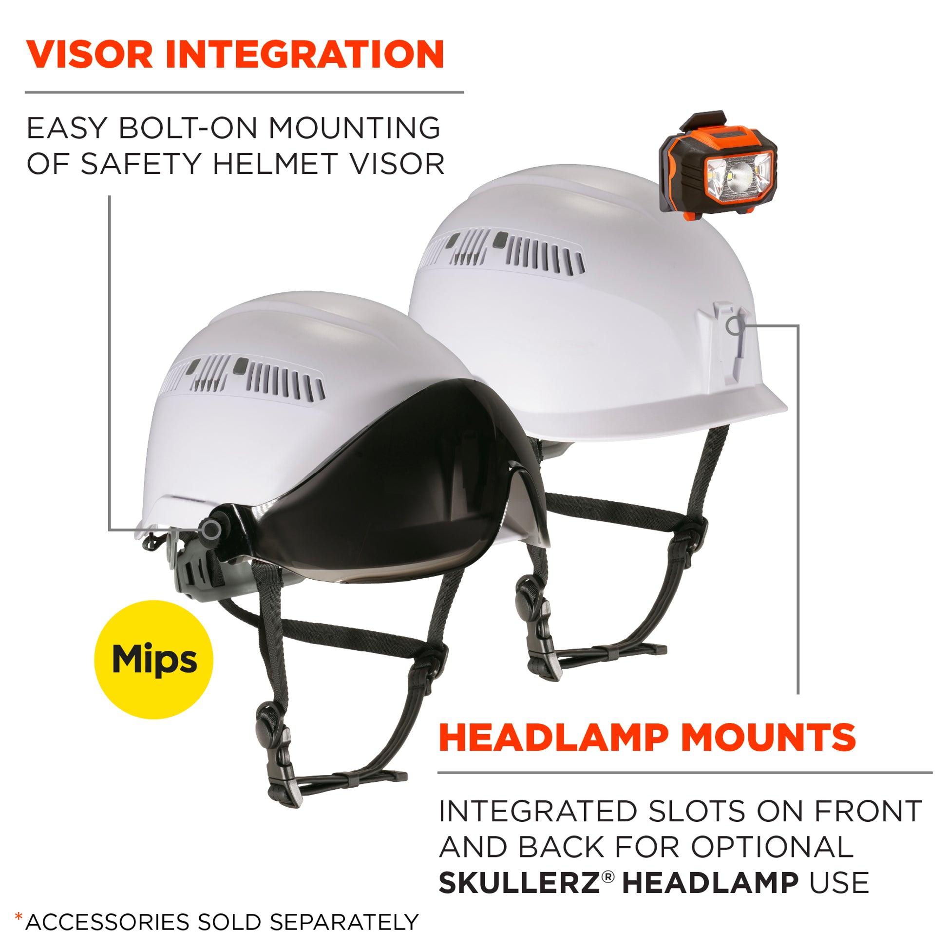 Ergodyne Skullerz 8975-MIPS Safety Helmet with MIPS Technology and Adjustable Venting - Type 1, Class C