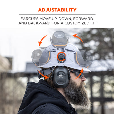 Ergodyne Skullerz 8880 NRR 26dB Hard Hat Mounted Earmuffs