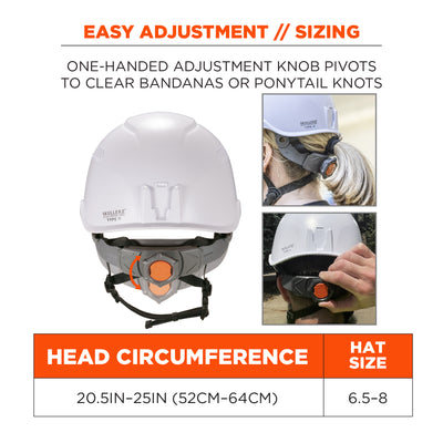 Ergodyne Skullerz 8976LED Safety Helmet with LED Light - Type 2, Class E
