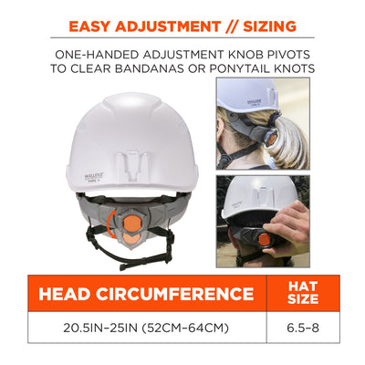 Ergodyne Skullerz 8977 Safety Helmet with Adjustable Venting - Type 2, Class C