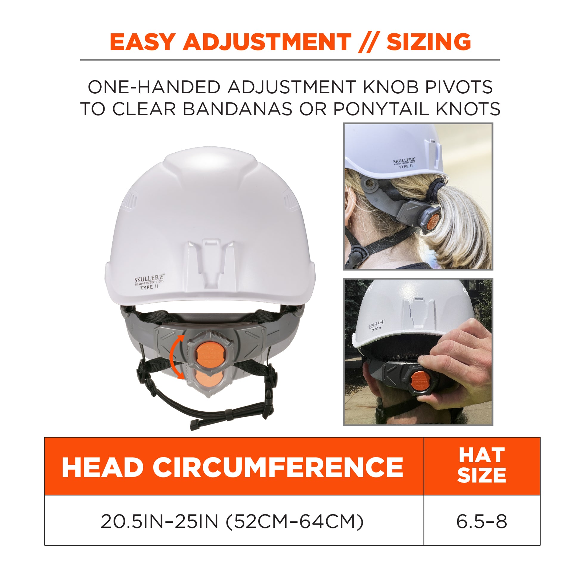 Ergodyne Skullerz 8977LED Safety Helmet with LED Light and Adjustable Venting - Type 2, Class C