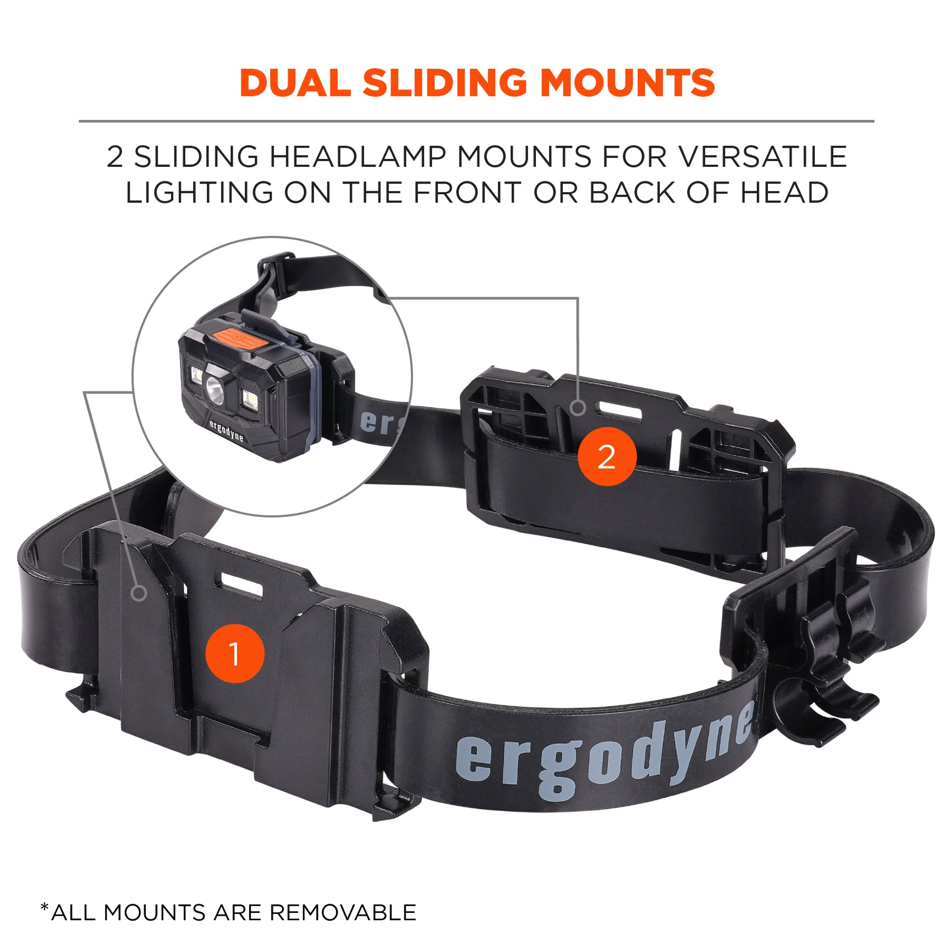 Ergodyne Skullerz 8979 Headband Light Mount with Silicone Strap